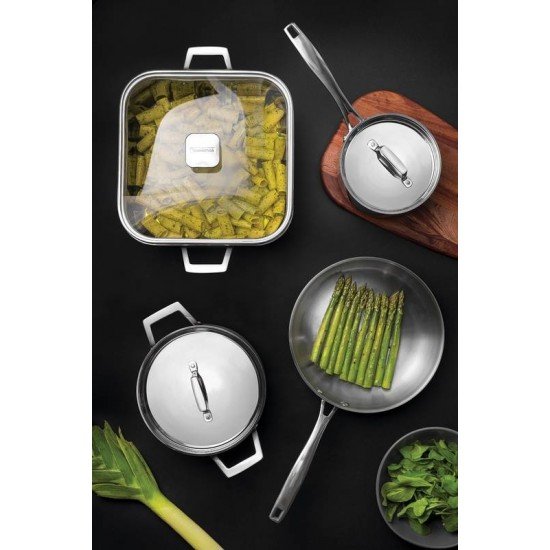 FRIGIDEIRA GRANO EM ACO INOX CORPO TRIPLO COM CABO 20 CM 1,2 L TRAMONTINA