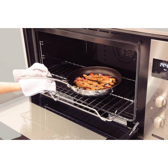 FRIGIDEIRA TRAMONTINA GRANO EM AÇO INOX COM CORPO TRIPLO REVESTIMENTO INTERNO EM ANTIADERENTE COM CABO 26 CM 2,2 L