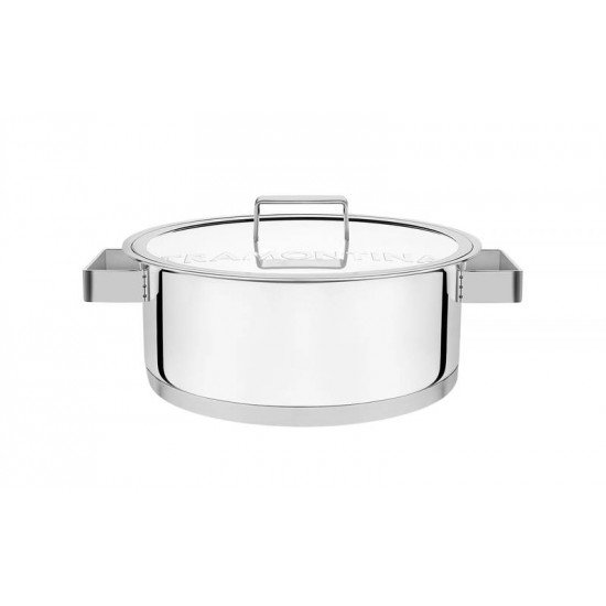 CACAROLA EM ACO INOX FUNDO TRIPLO E MARCACAO INTERNA DE CAPACIDADE 24 CM 4,7 L TRAMONTINA