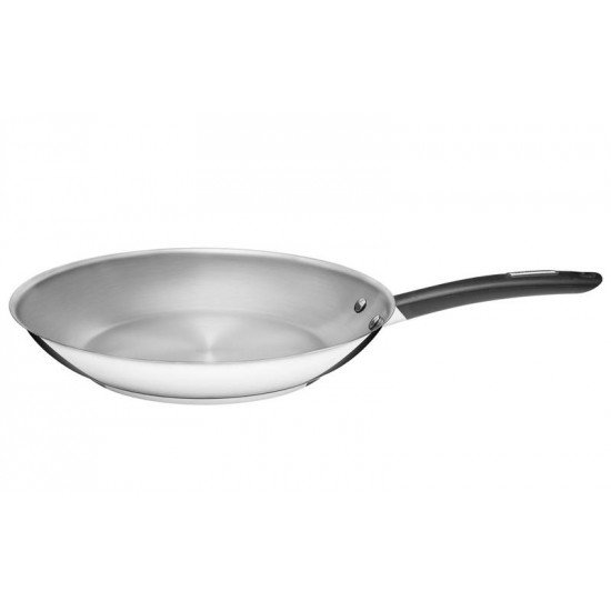 FRIGIDEIRA DUO SILICONE RASA EM ACO INOX FUNDO TRIPLO COM CABO DE SILICONE 30 CM 2,9 L TRAMONTINA