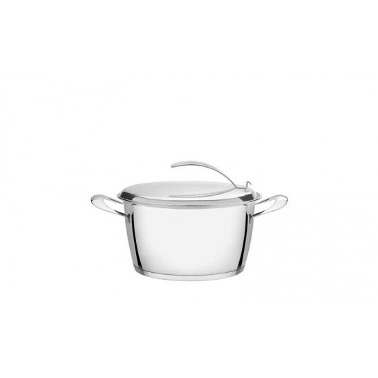 CACAROLA FUNDA VENTURA EM ACO INOX COM FUNDO TRIPLO 18 CM 2,2 L TRAMONTINA