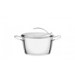 CACAROLA FUNDA VENTURA EM ACO INOX COM FUNDO TRIPLO 22 CM 4,2 L TRAMONTINA