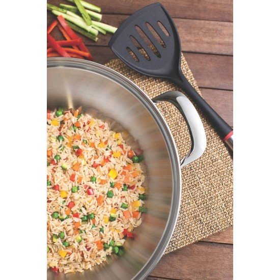 WOK EM AÇO INOX COM FUNDO TRIPLO Ø 34CM