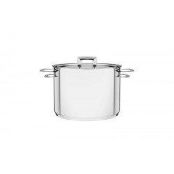 CALDEIRAO BRAVA EM ACO INOX FUNDO TRIPLO COM TAMPA PLANA E ALCAS 16 CM 2,2 L TRAMONTINA