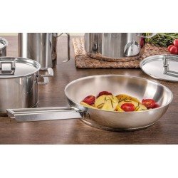 FRIGIDEIRA BRAVA EM ACO INOX FUNDO TRIPLO COM CABO 24 CM 2,1 L TRAMONTINA