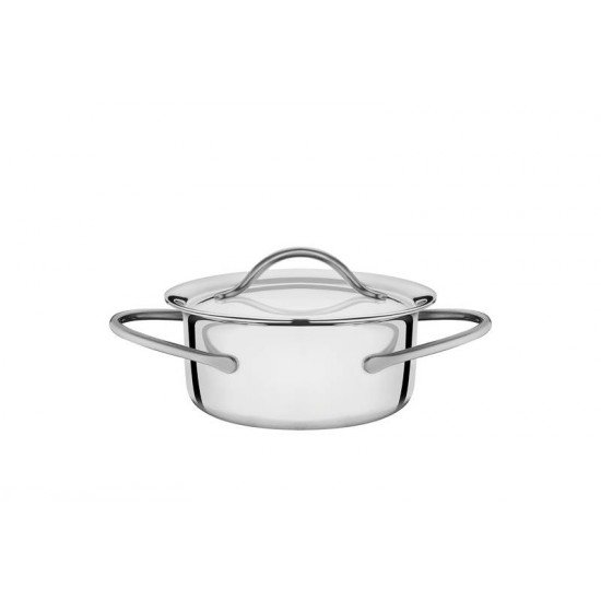 CACAROLA COCOTTE EM ACO INOX COM TAMPA 10 CM 0,3 L TRAMONTINA