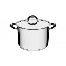 CALDEIRAO DUO SILICONE EM ACO INOX FUNDO TRIPLO COM TAMPA E ALCAS EM SILICONE 24 CM 7,7 L TRAMONTINA