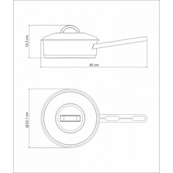 FRIGIDEIRA EM ACO INOX FUNDO TRIPLO COM TAMPA E CABO 20 CM 2,1 L TRAMONTINA