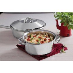 FRIGIDEIRA EM ACO INOX FUNDO TRIPLO COM TAMPA E CABO 20 CM 2,1 L TRAMONTINA
