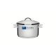 CAÇAROLA TRAMONTINA SOLAR FUNDA EM AÇO INOX FUNDO TRIPLO COM TAMPA E ALÇAS 16 CM 1,8 L