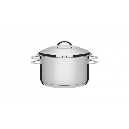 CAÇAROLA TRAMONTINA SOLAR FUNDA EM AÇO INOX FUNDO TRIPLO COM TAMPA E ALÇAS 16 CM 1,8 L