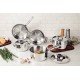 CAÇAROLA TRAMONTINA SOLAR FUNDA EM AÇO INOX FUNDO TRIPLO COM TAMPA E ALÇAS 16 CM 1,8 L