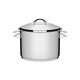 CALDEIRAO SOLAR EM ACO INOX FUNDO TRIPLO COM TAMPA E ALCAS 24 CM 7,8 L TRAMONTINA