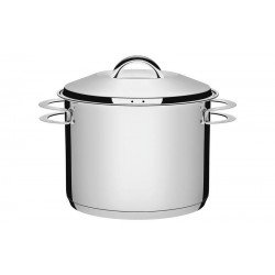 CALDEIRAO SOLAR EM ACO INOX FUNDO TRIPLO COM TAMPA E ALCAS A 28 CM 15,7 L TRAMONTINA