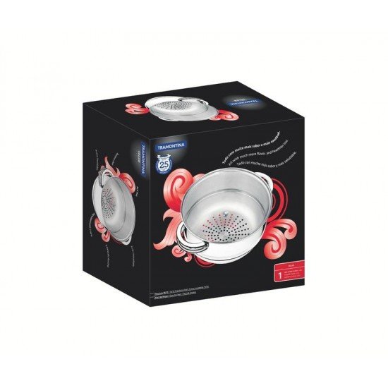 COZI-VAPORE TRAMONTINA  SOLAR EM INOX COM ALÇAS 16 CM 1,6 LITRO