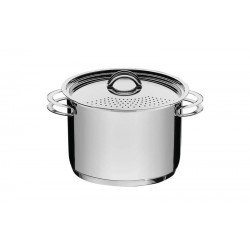ESPAGUETEIRA SOLAR EM ACO INOX FUNDO TRIPLO COM TAMPA E ALCAS 24 CM 7,7 L TRAMONTINA