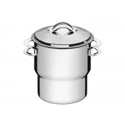 CUSCUZEIRA SOLAR EM ACO INOX COM TAMPA E ALCAS 14 CM 2,2 L TRAMONTINA