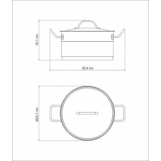 CAÇAROLA TRAMONTINA PROFESSIONAL FUNDA EM AÇO INOX FUNDO TRIPLO COM TAMPA PLANA DETALHE SATINADO 20 CM 3,6 L
