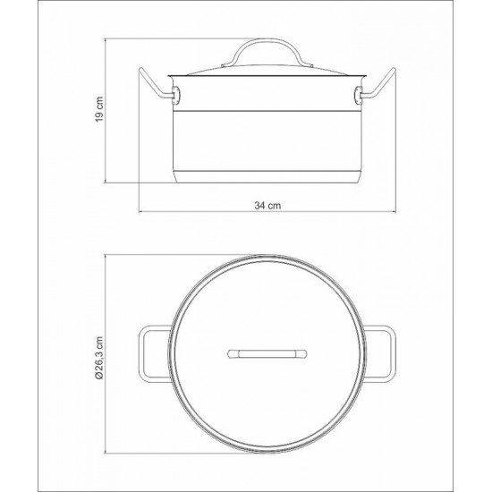 CAÇAROLA TRAMONTINA PROFESSIONAL FUNDA EM AÇO INOX FUNDO TRIPLO COM TAMPA PLANA DETALHE SATINADO 24 CM 6,1 L