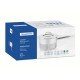 CALDEIRÃO TRAMONTINA PROFESSIONAL EM AÇO INOX FUNDO TRIPLO COM TAMPA PLANA DETALHE SATINADO E CABO 16 CM 2,2 L