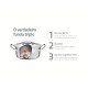 CALDEIRÃO TRAMONTINA PROFESSIONAL EM AÇO INOX FUNDO TRIPLO COM TAMPA PLANA DETALHE SATINADO E CABO 16 CM 2,2 L