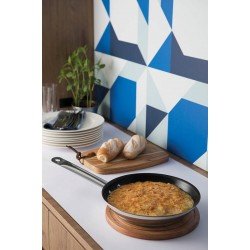FRIGIDEIRA PROFESSIONAL RASA EM ACO INOX FUNDO TRIPLO EM ANTIADERENTE CABO 20 CM 1,1 L TRAMONTINA