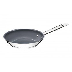 FRIGIDEIRA RASA PROFESSIONAL EM ACO INOX FUNDO TRIPLO E EM CERAMICA GRAFITE 26 CM 2 L TRAMONTINA
