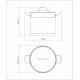 CALDEIRÃO PROFESSIONAL TRAMONTINA EM AÇO INOX FUNDO TRIPLO COM TAMPA E ALÇAS 20 CM 5,7 L
