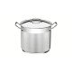 CALDEIRÃO PROFESSIONAL TRAMONTINA EM AÇO INOX FUNDO TRIPLO COM TAMPA E ALÇAS 20 CM 5,7 L
