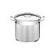 CALDEIRAO PROFESSIONAL EM ACO INOX FUNDO TRIPLO COM TAMPA E ALCAS 24 CM 9,6 L TRAMONTINA