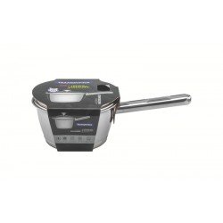 PANELA ACO INOX COM FUNDO TRIPLO E TAMPA DE VIDRO 16CM TRAMONTINA