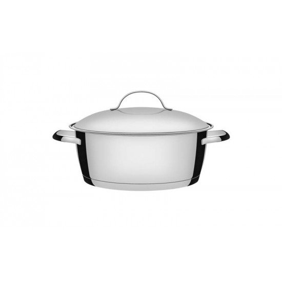 CACAROLA RASA ALLEGRA EM ACO INOX COM FUNDO TRIPLO 22 CM 3,3 L TRAMONTINA