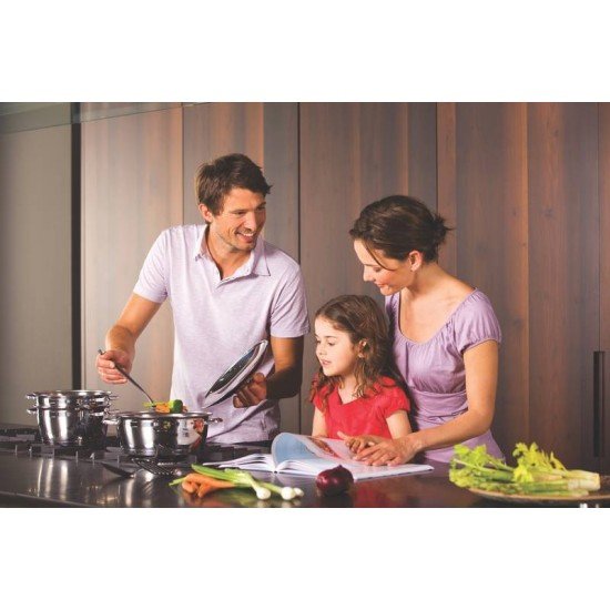 CAÇAROLA RASA TRAMONTINA ALLEGRA EM AÇO INOX COM FUNDO TRIPLO 22 CM 3,3 L