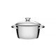 CACAROLA FUNDA ACO INOX COM FUNDO TRIPLO E TAMPA DE VIDRO 20CM TRAMONTINA