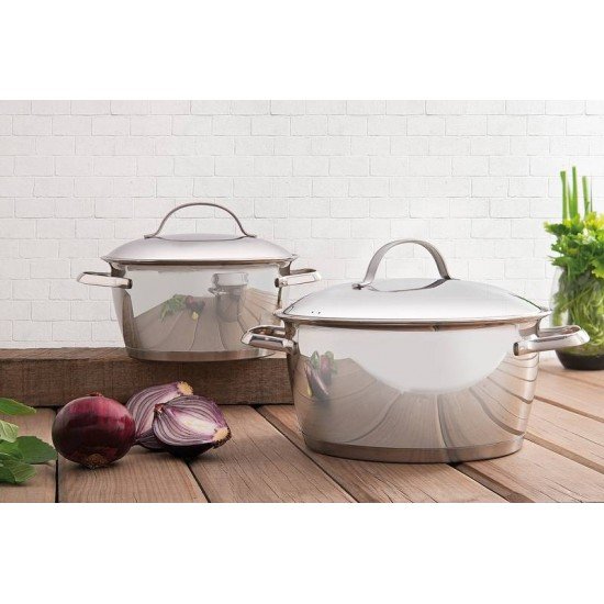 CACAROLA FUNDA ALLEGRA EM ACO INOX COM FUNDO TRIPLO 20 CM 3,1 L TRAMONTINA