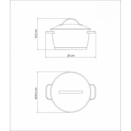 CAÇAROLA FUNDA TRAMONTINA ALLEGRA EM AÇO INOX COM FUNDO TRIPLO 18 CM 2,2 L
