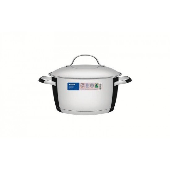 CAÇAROLA FUNDA TRAMONTINA ALLEGRA EM AÇO INOX COM FUNDO TRIPLO 18 CM 2,2 L