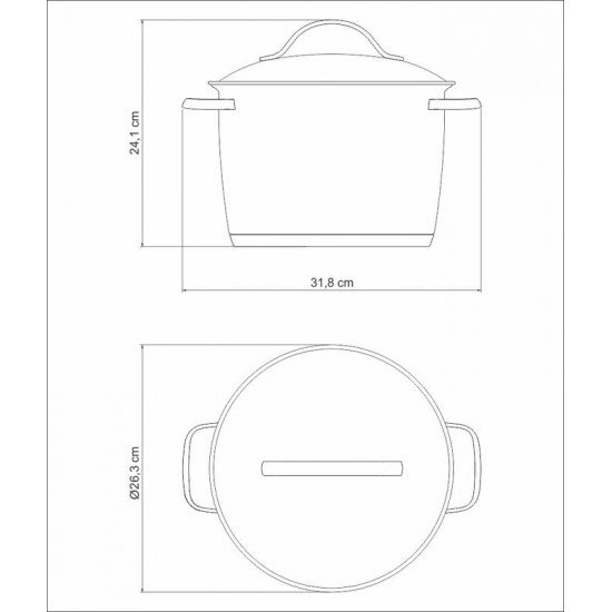 CALDEIRÃO TRAMONTINA ALLEGRA EM AÇO INOX COM FUNDO TRIPLO 24 CM 7,5 L