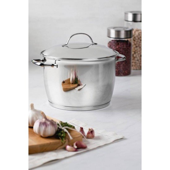 CALDEIRÃO TRAMONTINA ALLEGRA EM AÇO INOX COM FUNDO TRIPLO 24 CM 7,5 L