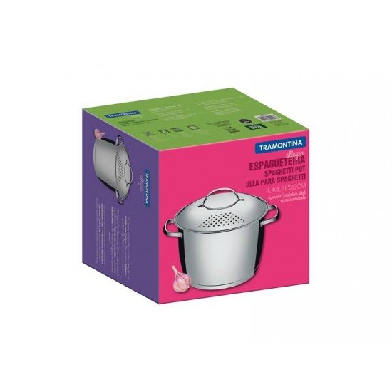 ESPAGUETEIRA ALLEGRA EM ACO INOX COM FUNDO TRIPLO 20 CM 4,4 L TRAMONTINA