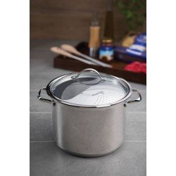 ESPAGUETEIRA EM ACO INOX COM FUNDO TRIPLO 24 CM 7 L TRAMONTINA