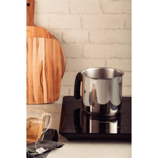 FERVEDOR TRAMONTINA ALLEGRA EM AÇO INOX COM FUNDO TRIPLO E CABO DE BAQUELITE 14 CM  2 L