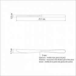 FACA DE MESA TRAMONTINA ANGRA EM AÇO INOX
