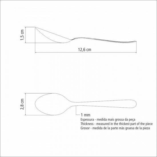 COLHER PARA CHÁ TRAMONTINA HAVAÍ EM AÇO INOX