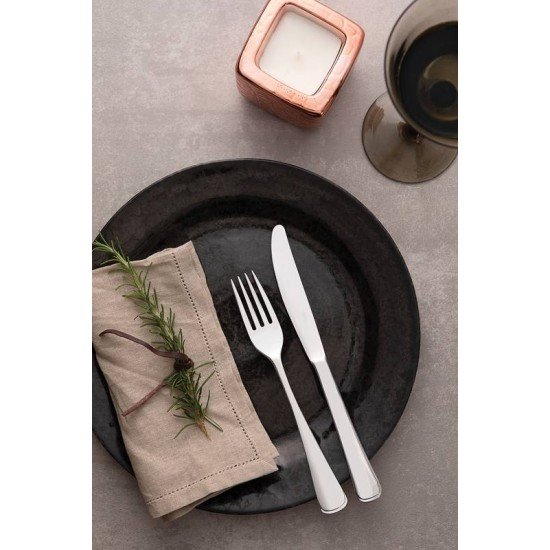 FACA DE MESA MONACO EM ACO INOX FORJADO 6MM ACABAMENTO ALTO BRILHO COM DETALHES NO CABO TRAMONTINA