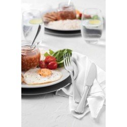 GARFO DE MESA VICENZA EM ACO INOX ACABAMENTO ALTO BRILHO COM DETALHES NO CABO TRAMONTINA