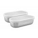JOGO DE POTES FREEZINOX EM ACO INOX COM TAMPA PLASTICA 2 PECAS TRAMONTINA