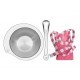 KIT INFANTIL LE PETIT PARA REFEICAO ROSA EM ACO INOX 3 PECAS TRAMONTINA