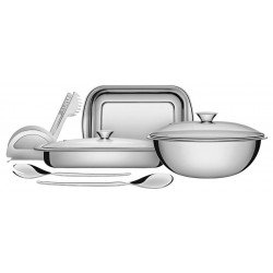 KIT PARA COZINHA COSMOS EM ACO INOX 7 PECAS TRAMONTINA