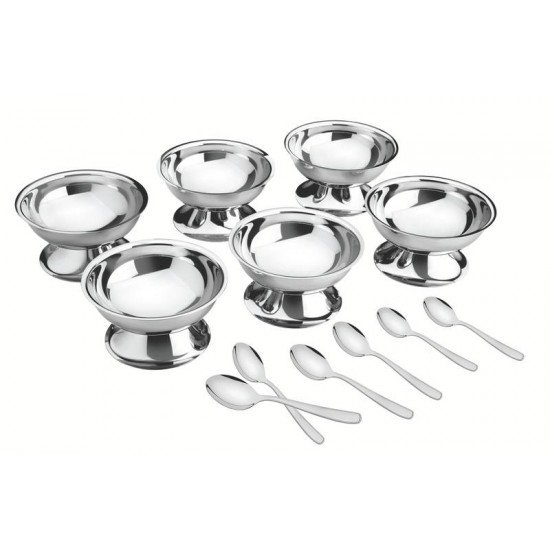 KIT PARA SORVETE TRAMONTINA SERVICE EM AÇO INOX 12 PEÇAS